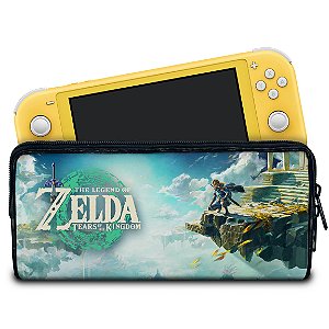 Case Nintendo Switch Lite Bolsa Estojo - Zelda Tears of the Kingdom