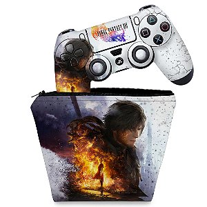 KIT Capa Case e Skin PS4 Controle - Final Fantasy XVI