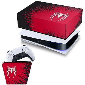 KIT PS5 Capa e Case Controle - Spider-Man Homem Aranha 2 Edition