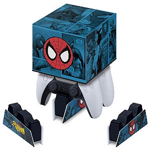 Capa PS5 Base de Carregamento Controle - Homem-Aranha Spider-Man Comics