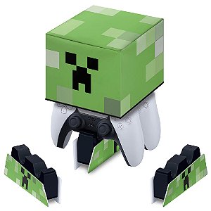 Capa PS5 Base de Carregamento Controle - Creeper Minecraft