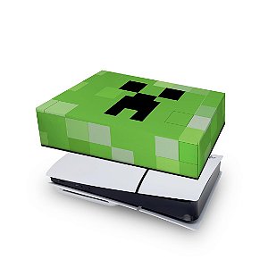 PS5 Slim Capa Anti Poeira - Creeper Minecraft