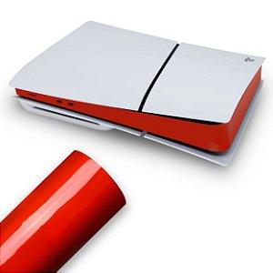 Skin PS5 Slim Central - Vermelho