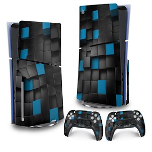 Skin PS5 Slim Vertical - Cubos