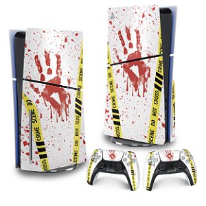 Skin PS5 Slim Vertical - Cena De Crime Scene