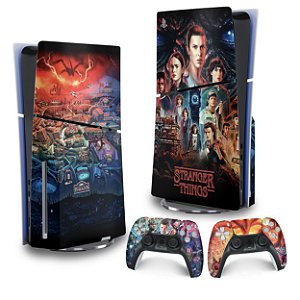 Skin PS5 Slim Vertical - Stranger Things