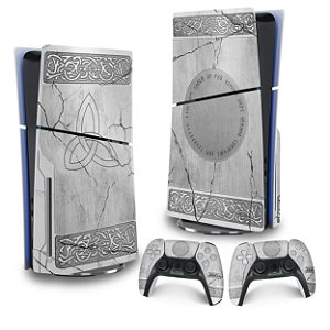 Skin PS5 Slim Vertical - Mjolnir Thor Amor e Trovão