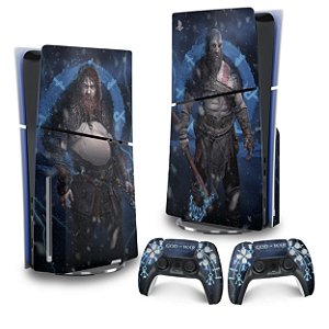 Skin PS5 Slim Vertical - God of War Ragnarok B