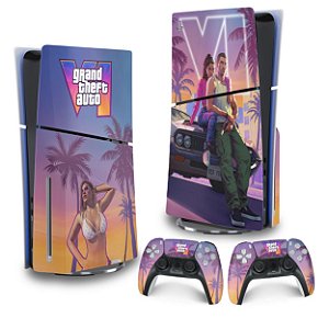Skin PS5 Slim Vertical - GTA 6 VI