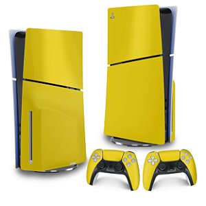 Skin PS5 Slim Vertical - Amarelo