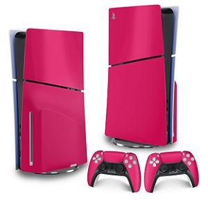 Skin PS5 Slim Vertical - Rosa