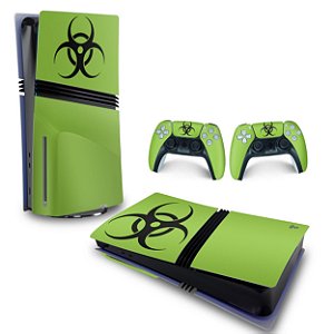 Skin PS5 Pro Horizontal - Biohazard Radioativo