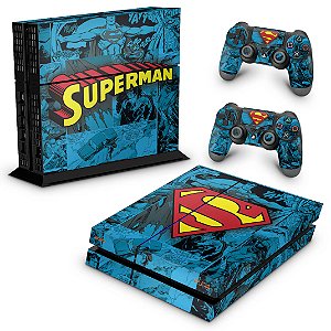 PS4 Fat Skin - Super Homem Superman Comics