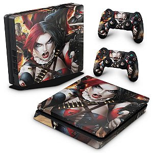 PS4 Slim Skin - Harley Quinn - Arlequina #b