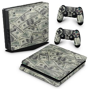 PS4 Slim Skin - Dollar Money Dinheiro