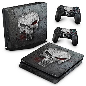 PS4 Slim Skin - The Punisher Justiceiro #b