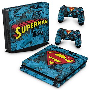 PS4 Slim Skin - Super Homem Superman Comics
