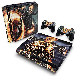 PS3 Slim Skin - Ghost Rider - Motoqueiro Fantasma #A