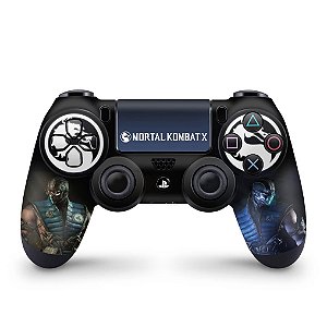 Skin PS4 Controle - Mortal Kombat X - Sub Zero