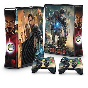Xbox 360 Slim Skin - Iron Man - Homem de Ferro #A