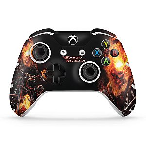 Skin Xbox One Slim X Controle - Ghost Rider - Motoqueiro Fantasma #A