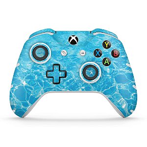 Skin Xbox One Slim X Controle - Aquático Água