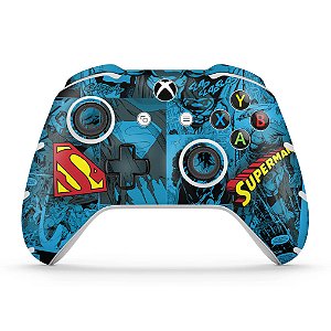 Skin Xbox One Slim X Controle - Super Homem Superman Comics