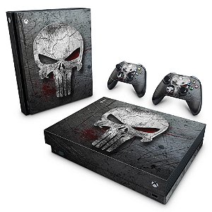 Xbox One X Skin - The Punisher Justiceiro #b