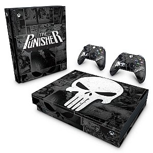 Xbox One X Skin - The Punisher Justiceiro Comics