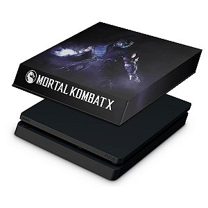PS4 Slim Capa Anti Poeira - Mortal Kombat X - Sub Zero