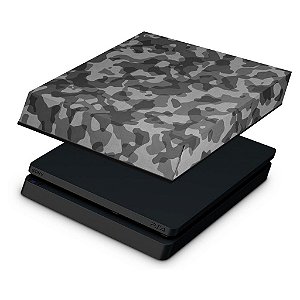 PS4 Slim Capa Anti Poeira - Camuflagem Cinza
