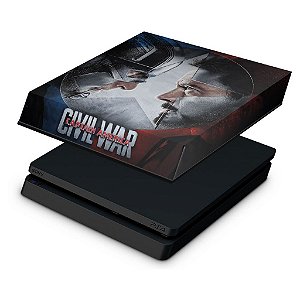 PS4 Slim Capa Anti Poeira - Capitão America - Guerra Civil