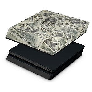 PS4 Slim Capa Anti Poeira - Dollar Money Dinheiro