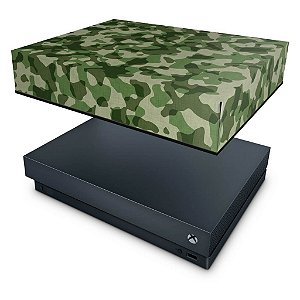 Xbox One X Capa Anti Poeira - Camuflagem Verde