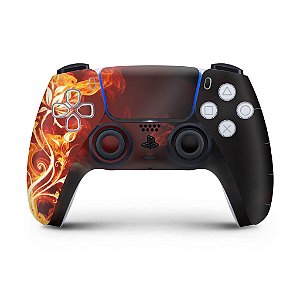 Skin PS5 Controle - Fire Flower