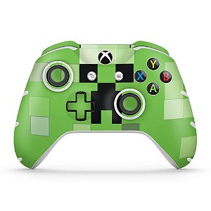 Skin Xbox One Slim X Controle - Creeper Minecraft