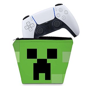 Capa PS5 Controle Case - Creeper Minecraft