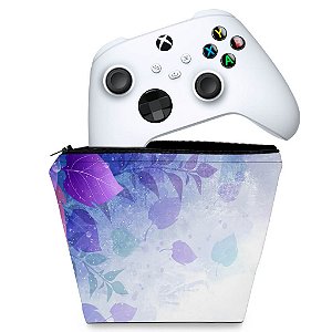 Capa Xbox Series S X Controle Case - Folhas Lilás