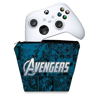 Capa Xbox Series S X Controle Case - Avengers Vingadores Comics