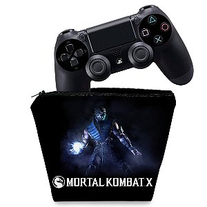 Capa PS4 Controle Case - Mortal Kombat X - Sub Zero