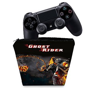 Capa PS4 Controle Case - Ghost Rider #A