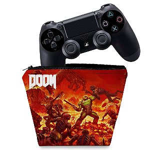Capa PS4 Controle Case - Doom