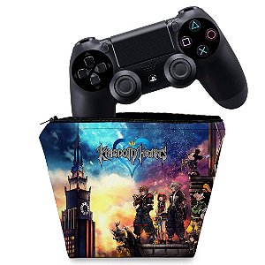 Capa PS4 Controle Case - Kingdom Hearts