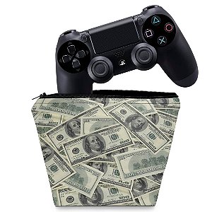 Capa PS4 Controle Case - Dollar Money Dinheiro