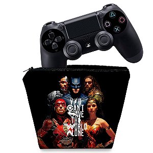 Capa PS4 Controle Case - Liga Da Justiça