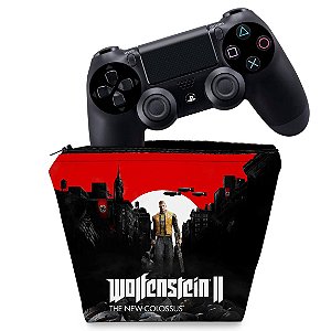 Capa PS4 Controle Case - Wolfenstein 2 New Order