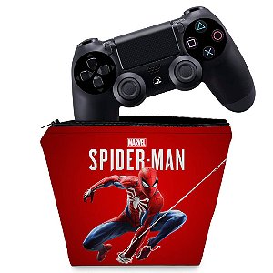 Capa PS4 Controle Case - Homem Aranha Spider-Man