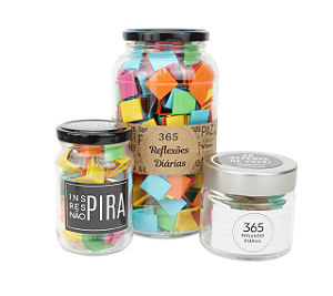 Kit 3 Potes de Mensagens diárias de Reflexão, Inspiração e Motivação