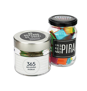 Kit Pote com 365 Inspirações diárias e Pote Inspira Respira Nao Pira