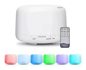 Difusor Aromatizador e Umidificador 500ml Ultrassônico Led